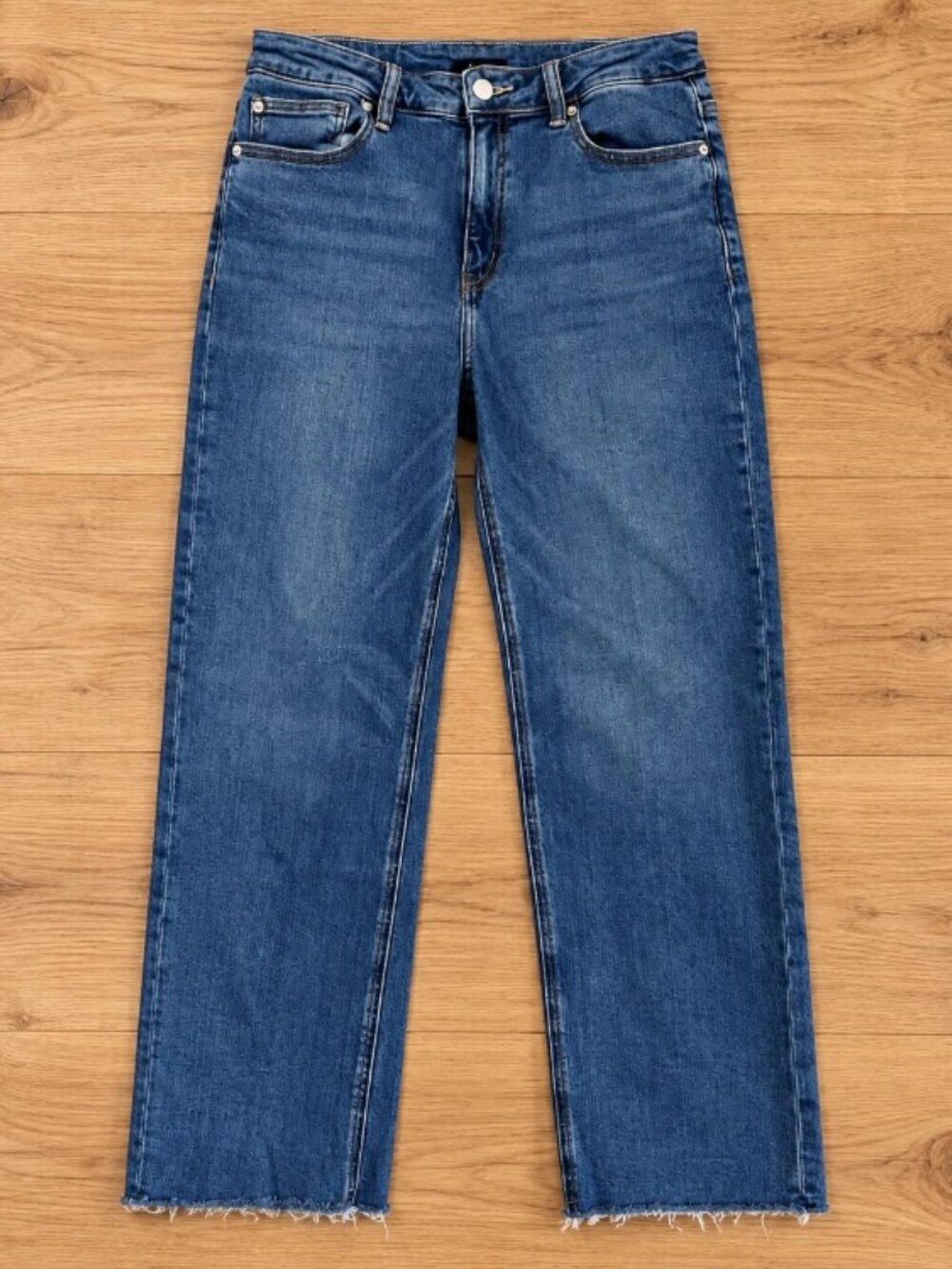 Quince straight leg jeans size 30 raw hem high rise